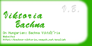 viktoria bachna business card